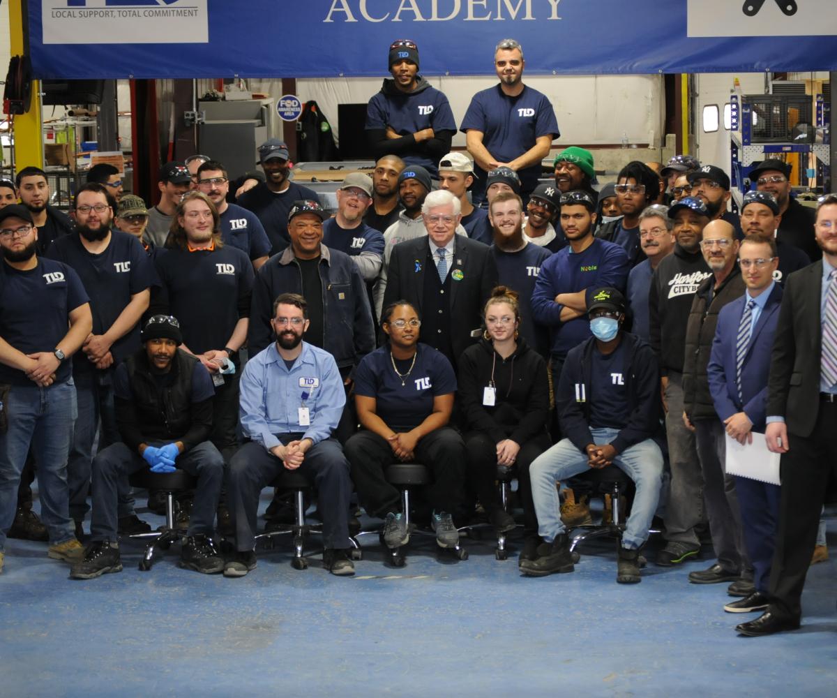 Rep. Larson with TLD Manufacturing Academy Graduates