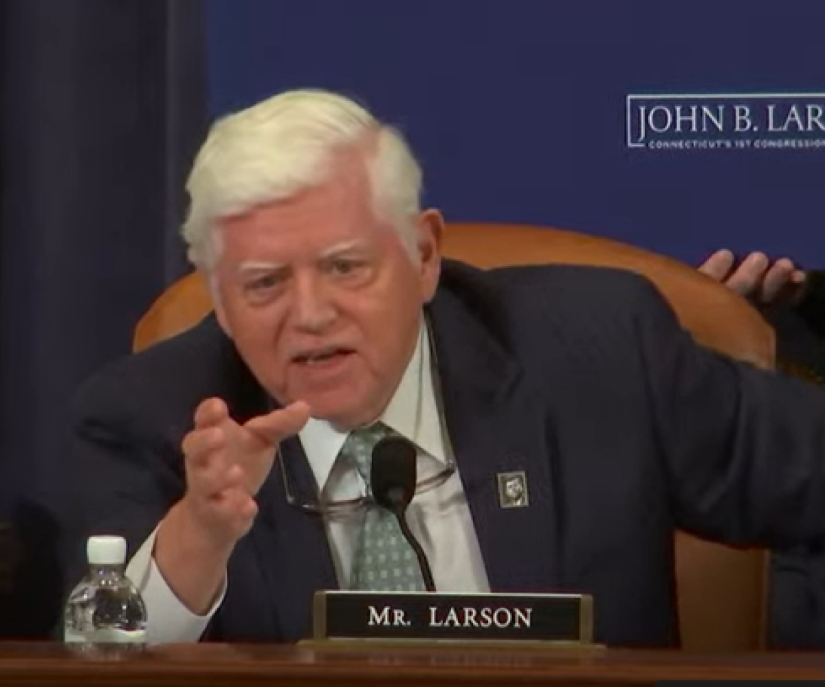 Rep. Larson at the Ways and Means hearing.