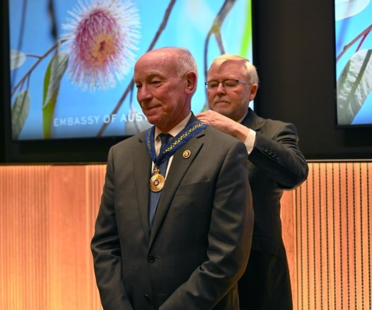 Rep. Courtney receives investiture as an Honorary Officer in the General Division of the Order of Australia