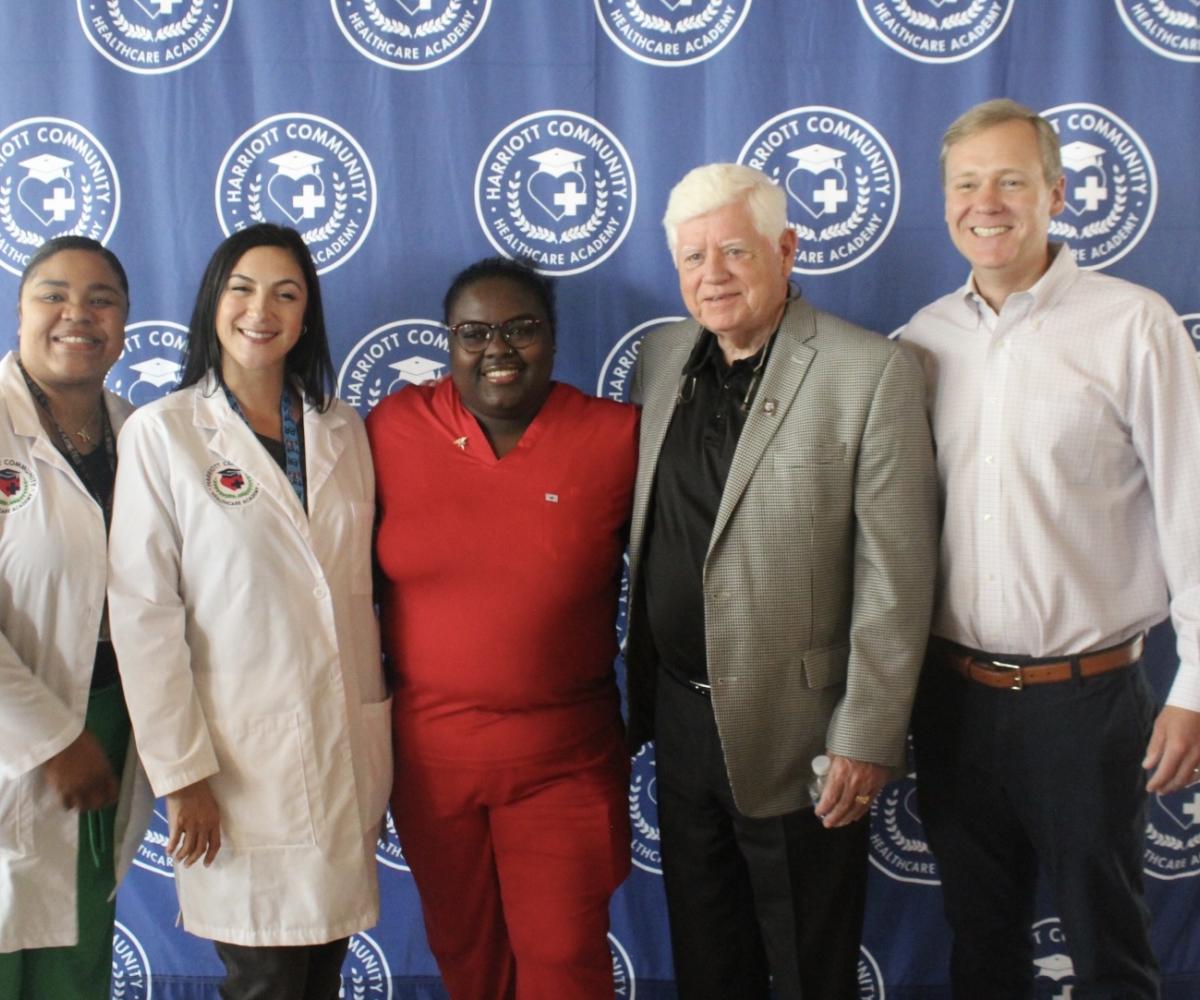 Rep. Larson and Connecticut House Speaker Matt Ritter with CNA graduates in Hartford