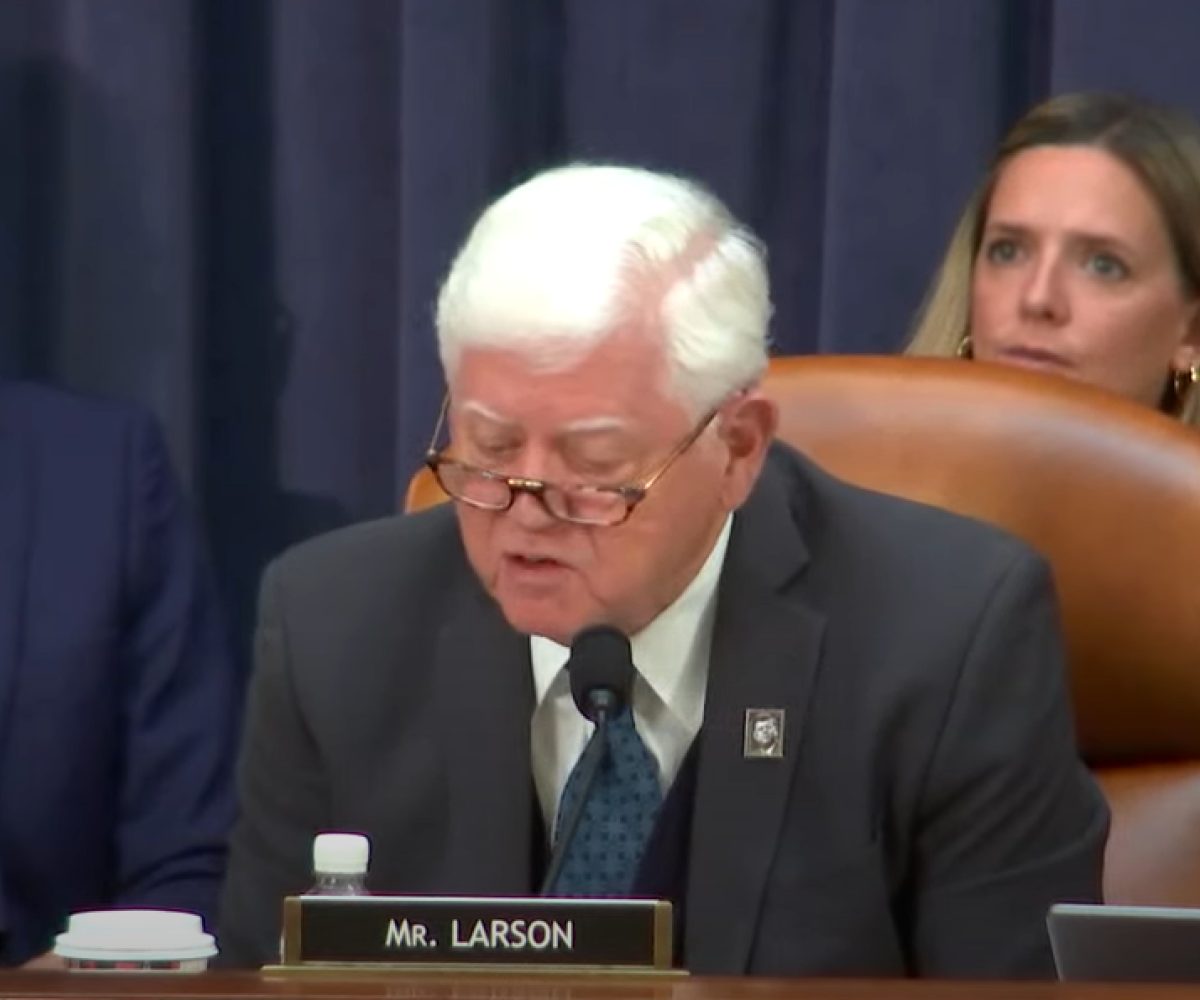 Rep. Larson speaks in support of homeowners with crumbling foundations.