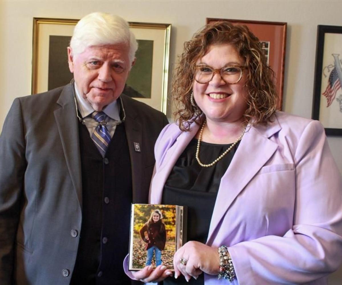 Rep. Larson with Kara Satalino