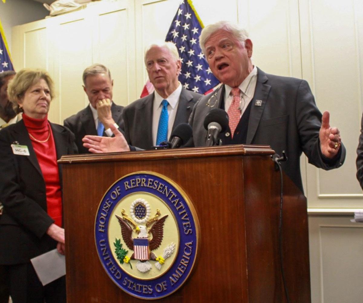 Rep. Larson with former Social Security Administration Commissioner Martin O'Malley and his Democratic colleagues