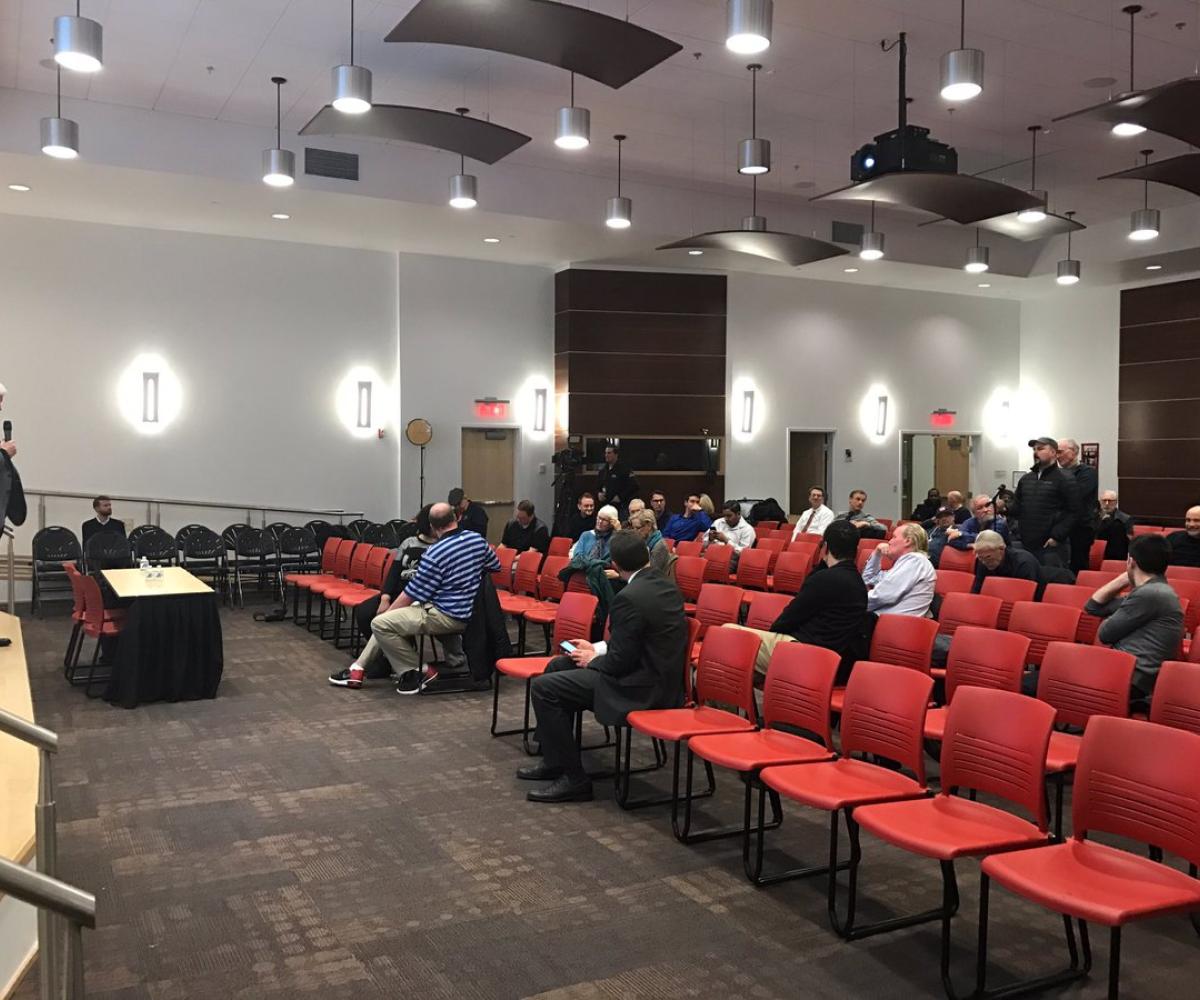 Congressman Larson speaking