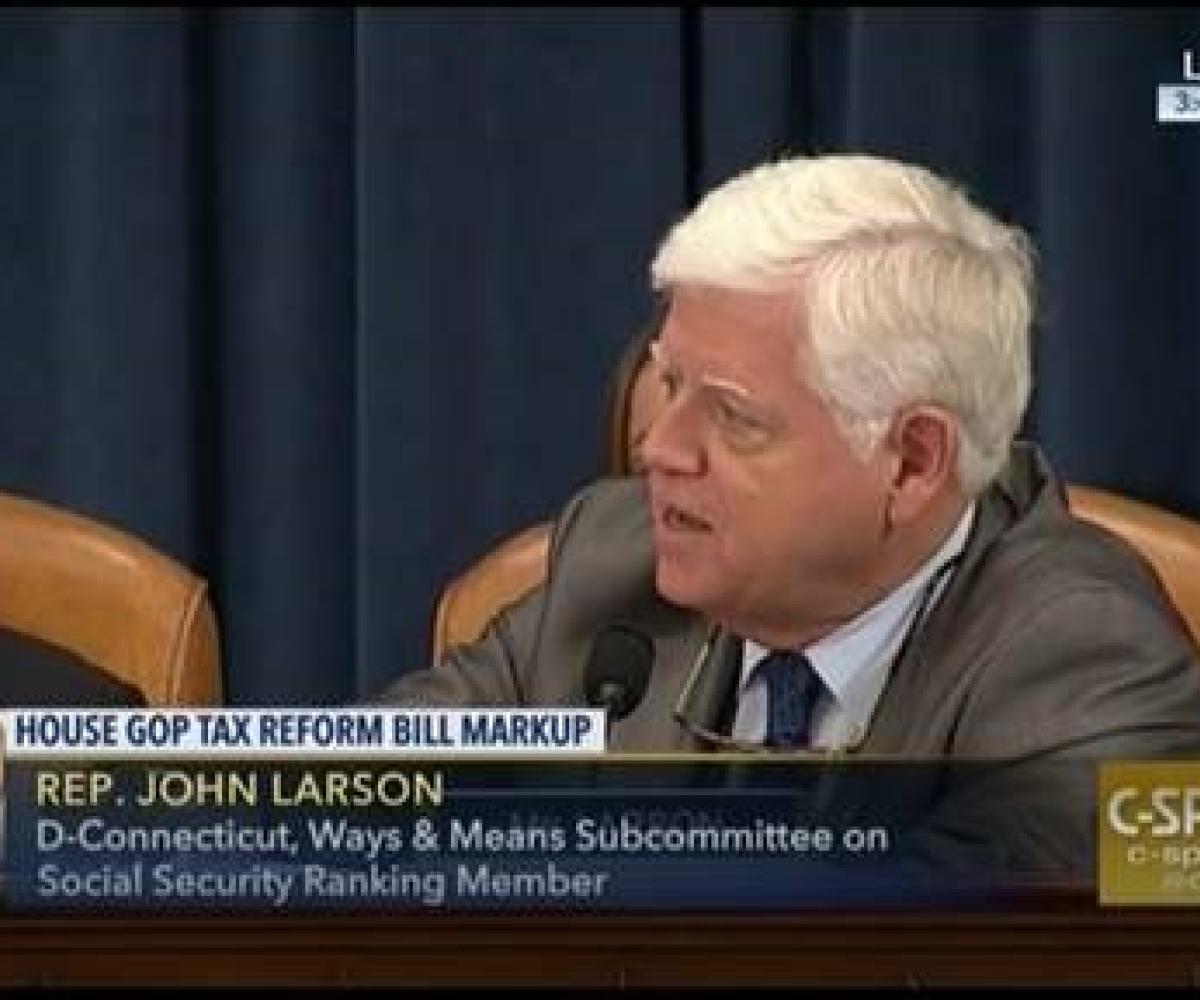 Congressman Larson speaking