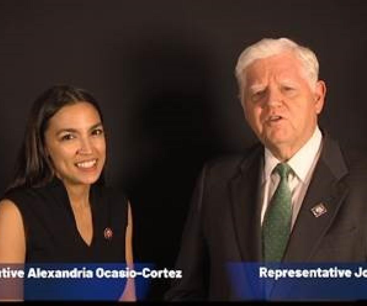 Congressman Larson with AOC
