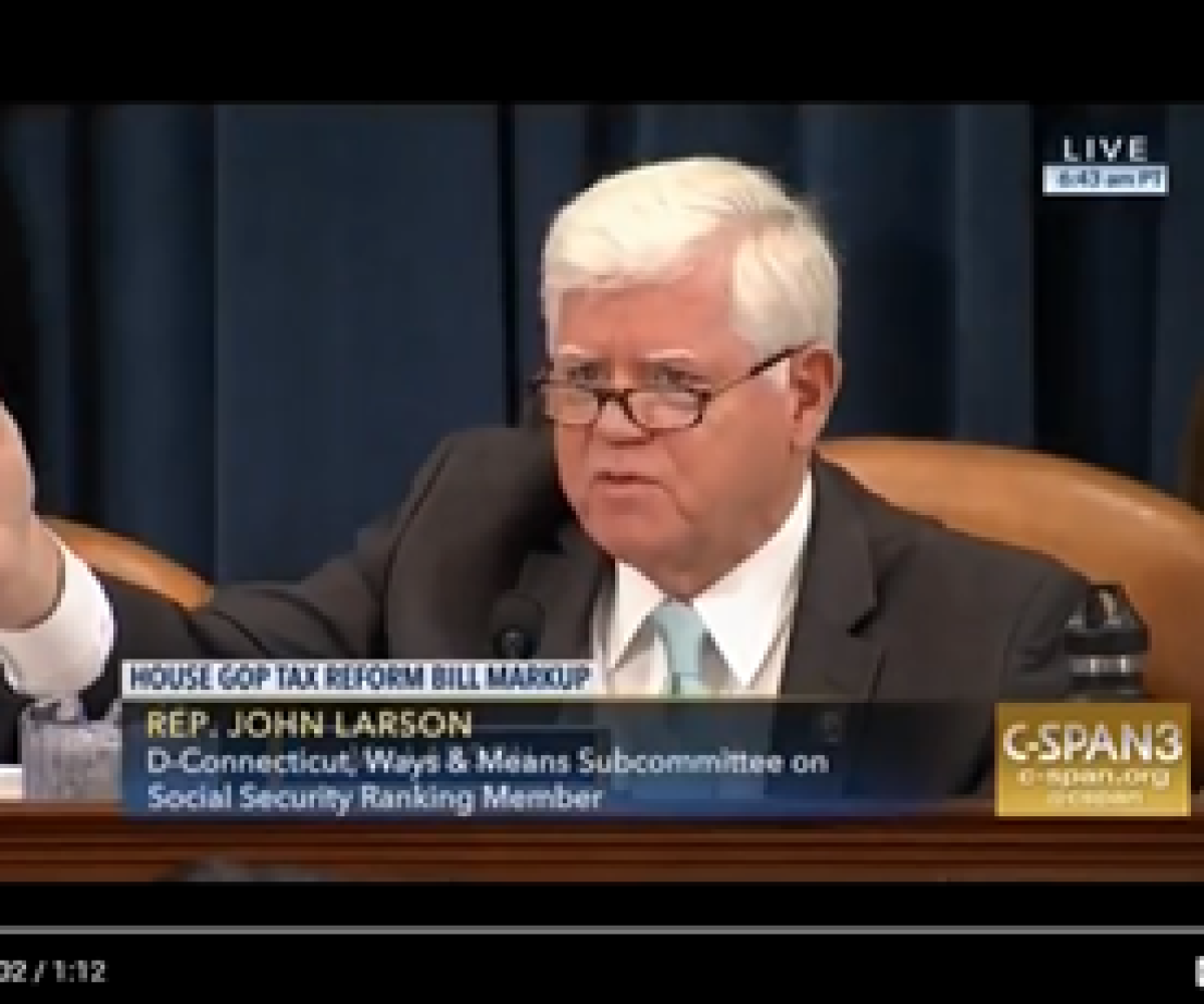 Congressman Larson speaking