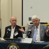 Reps. Larson and Courtney at Electric Boat Roundtable