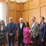 Rep. Larson with Governor Lamont, Senator Blumenthal, and DPH officials to announce the launch of the Lead Free CT campaign