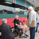Rep. Larson talks to a constituent