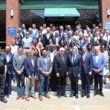 Rep. Larson and Senator Blumenthal with Pratt & Whitney leaders and local officials in Hartford
