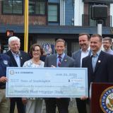 Rep. Larson with Senators Blumenthal and Murphy, State Rep. Chris Poulos, and Southington leaders