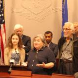 Reps. Larson and Courtney with local leaders and families impacted by crumbling foundations
