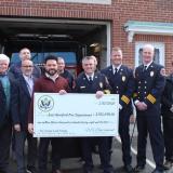 Rep. Larson, East Hartford Mayor Connor S. Martin, Fire Chief Kevin Munson, Town Councilor John Morrison, and members of the East Hartford Fire Department