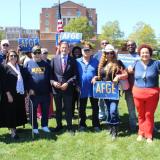 Rep. Larson and Senator Blumenthal with workers at the Newington VA