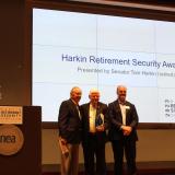 Rep. Larson receiving the award. 