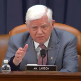 Rep. Larson speaks with Ambassador Greer in the Ways and Means Committee