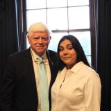 Rep. Larson and Tejal pose for a photo.