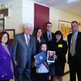 Rep. Larson presents Elena Tipton with a Congressional citation and a letter from President Obama.