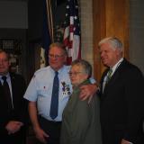 Larson with Mayor Art Ward, Omer Deabay and his wife Pauline