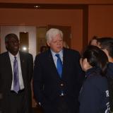Rep. Larson speaks with students at the University of St. Joseph's School of Pharmacy 