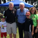 Rep. Larson joins Commissioner Connolly and his sons in East Granby.
