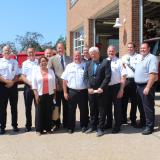 Congressman Larson with Firemen