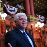 Rep. Larson speaks about campaign finance reform in Hartford