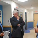Rep. Larson speaks with doctors at Hartford Children's Hospital 