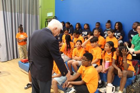 Rep. Larson at a Boys & Girls Club in Hartford