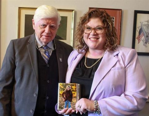 Rep. Larson with Berlin resident Kara Satalino