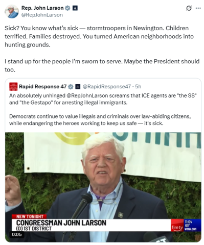 Rep. Larson responds to White House attack