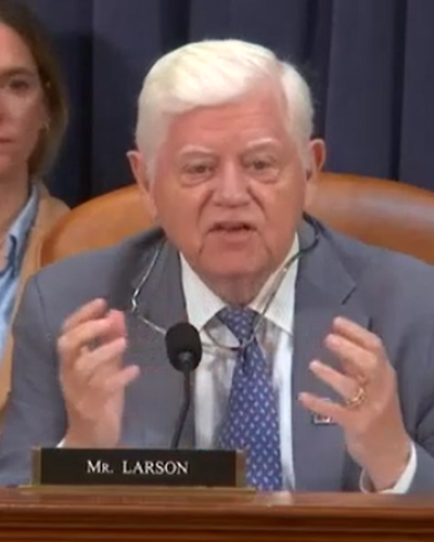 Rep. Larson speaks in support of his plan to help homeowners with crumbling foundations