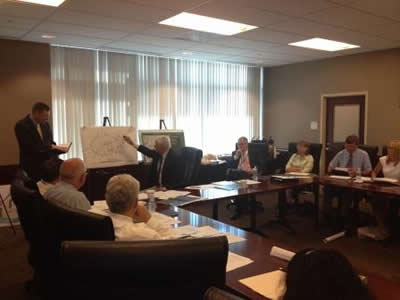 Rep. Larson with Firefighters