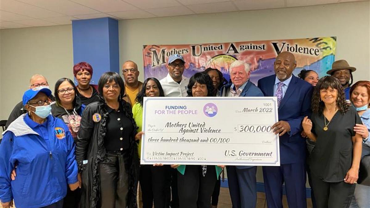 Rep. Larson with Mothers United Against Violence