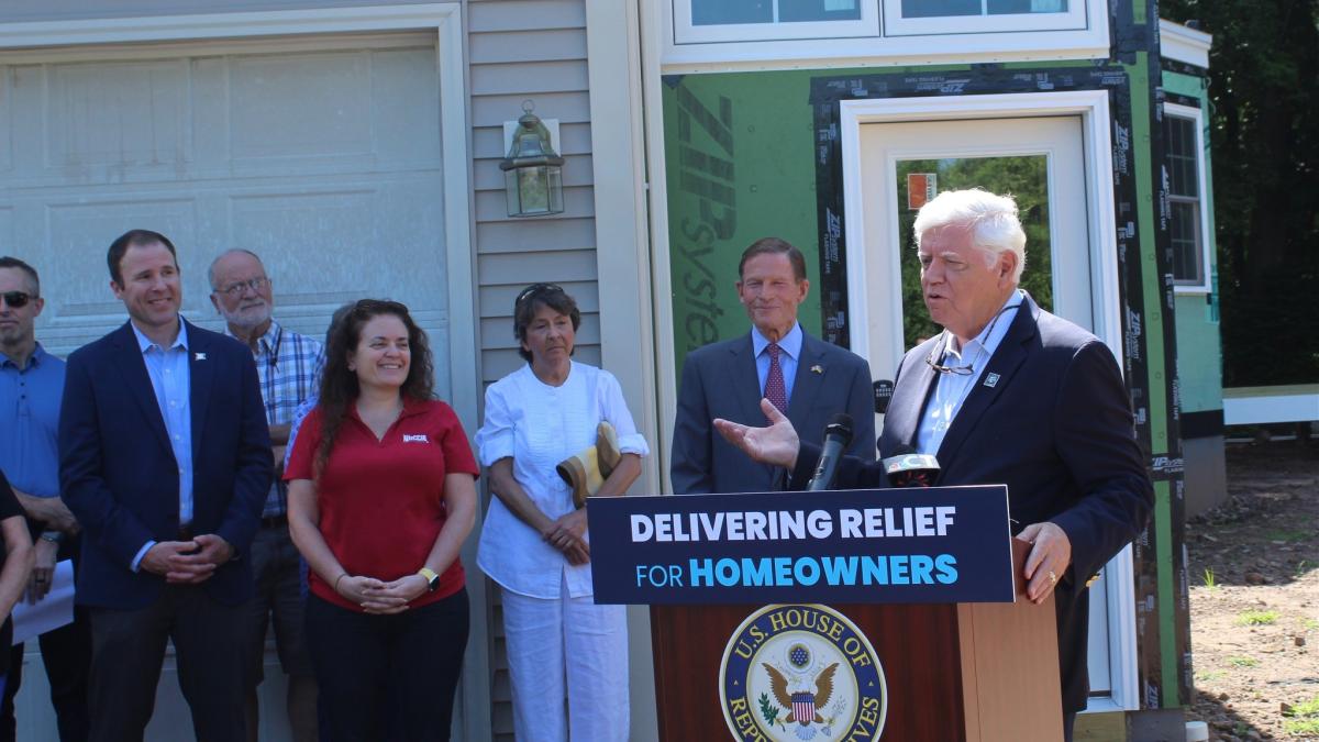 Rep. Larson discusses federal legislation to help homeowners with crumbling foundations