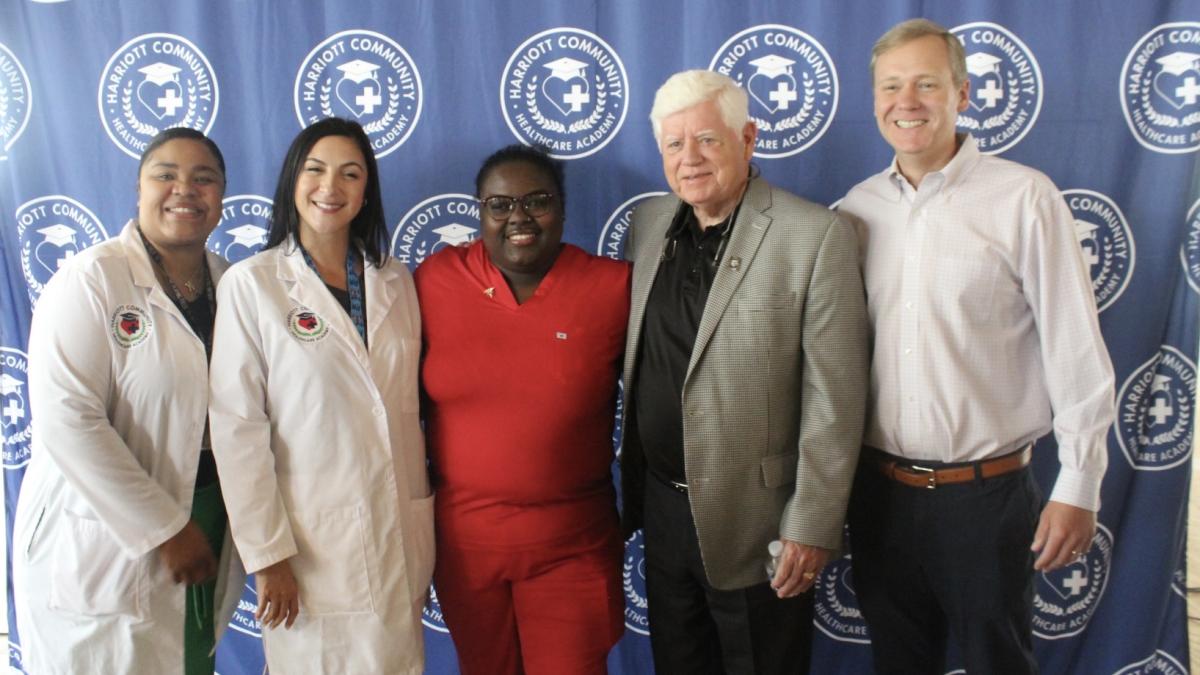Rep. Larson and Connecticut House Speaker Matt Ritter with CNA graduates in Hartford