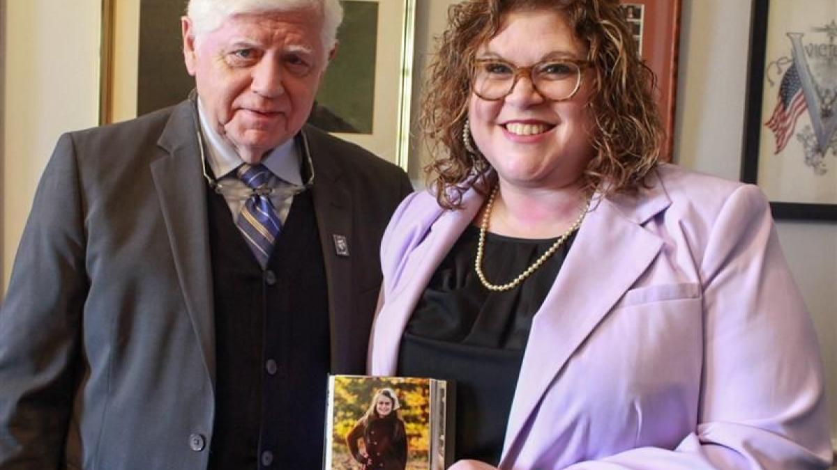 Rep. Larson with Kara Satalino