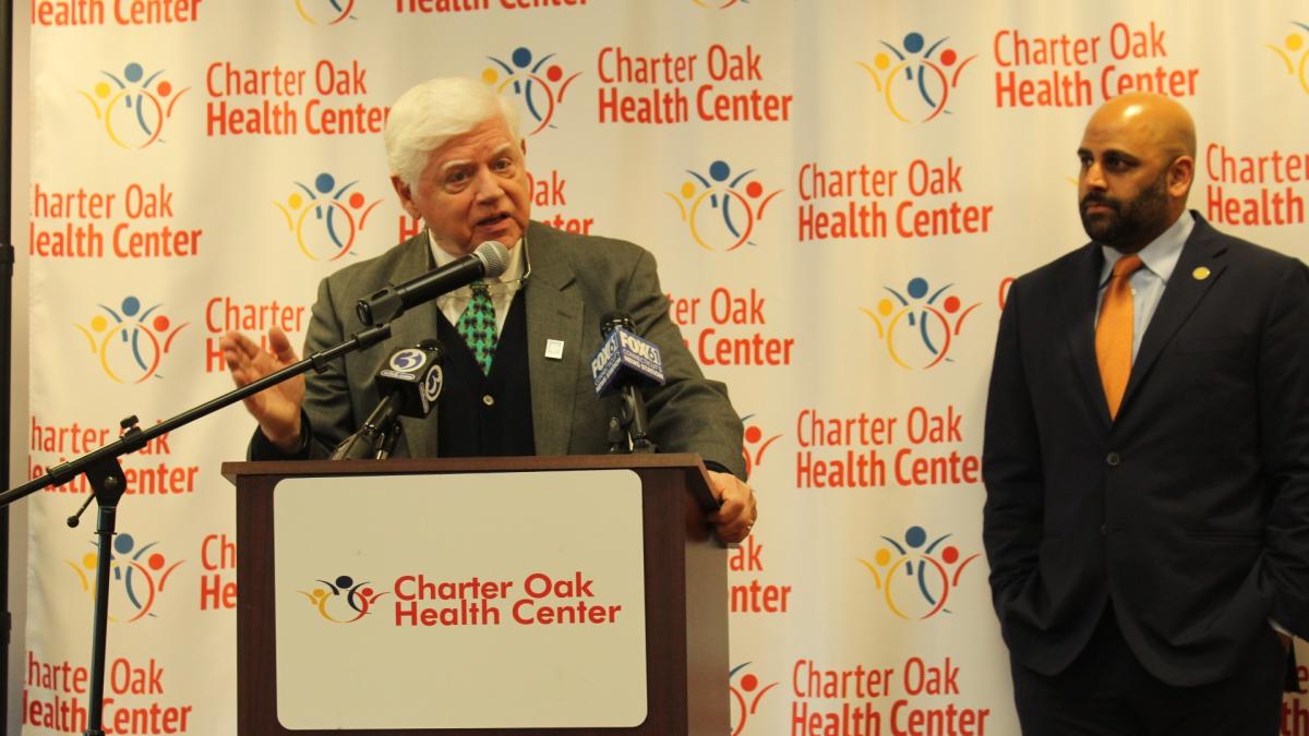 Rep. Larson at Charter Oak