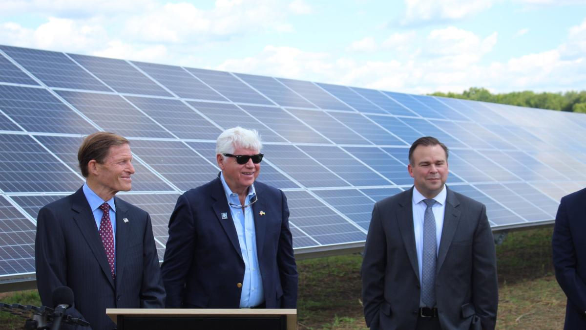 Senator Blumenthal, Rep. Larson, and East Windsor First Selectman Jason Bowsza