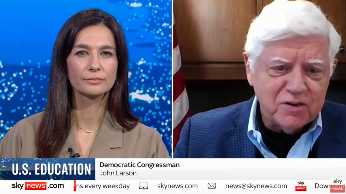 Rep. Larson with Yalda Hakim on Sky News