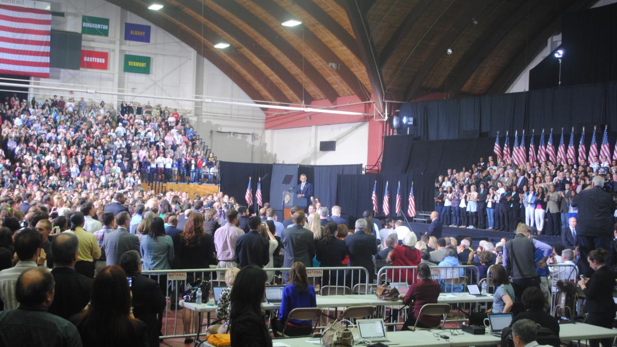 President Obama speaks at the University of Hartford
