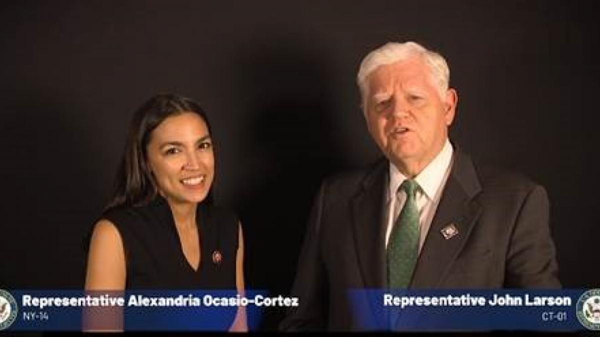 Congressman Larson with AOC