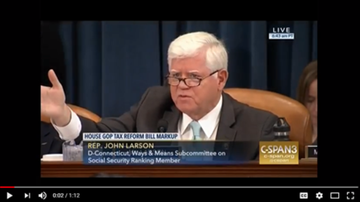 Congressman Larson speaking