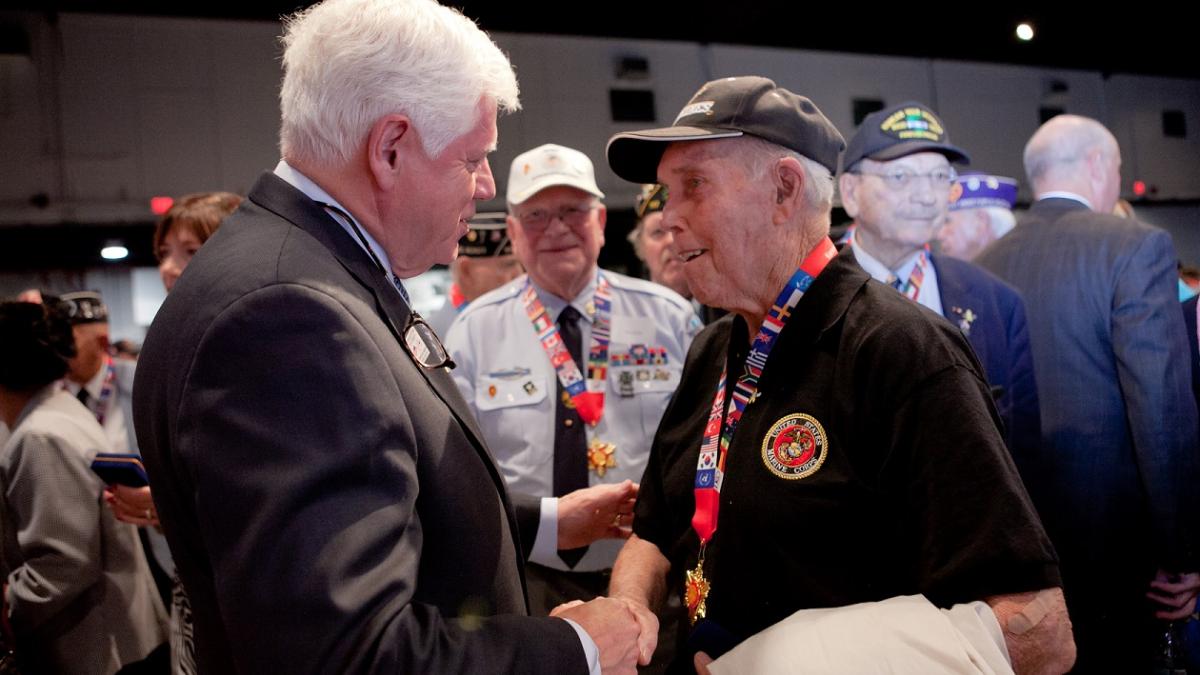 Congressman Larson medals