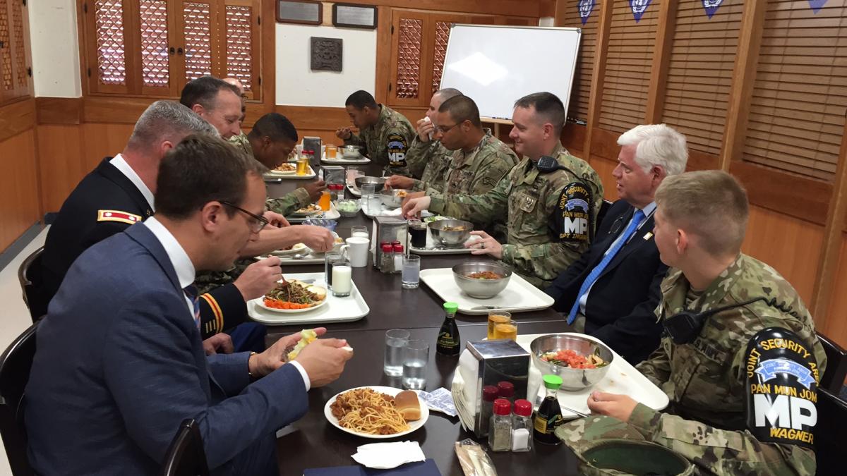 Rep. Larson dines with US Forces stationed in Korea