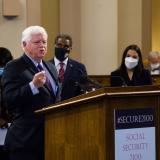 Rep. Larson at the introduction of Social Security 2100: A Sacred Trust