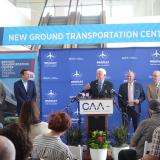 Rep. Larson speaks at Bradley International Airport