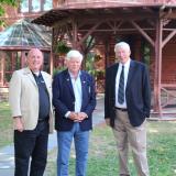 Mark Twain House & Museum Chief Operating Officer Michael L, Campbell, Rep. Larson, and Executive Director Pieter Roos