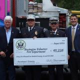 Rep. Larson and State Rep. Gary Turco with the Newington Volunteer Fire Department